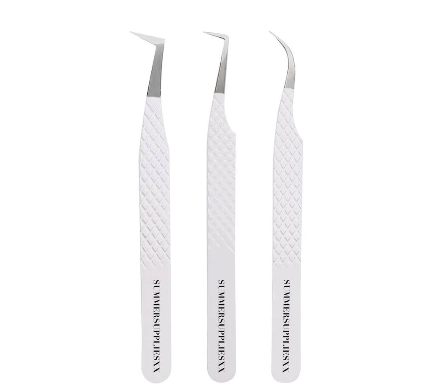 90° slim angled fibre tip tweezers