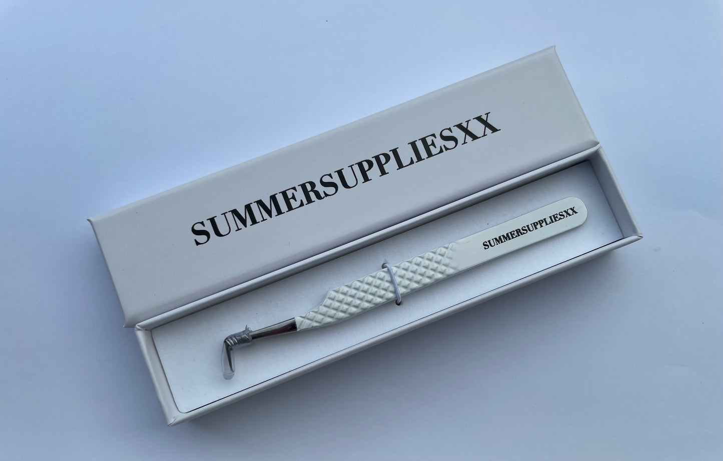 90° slim angled fibre tip tweezers